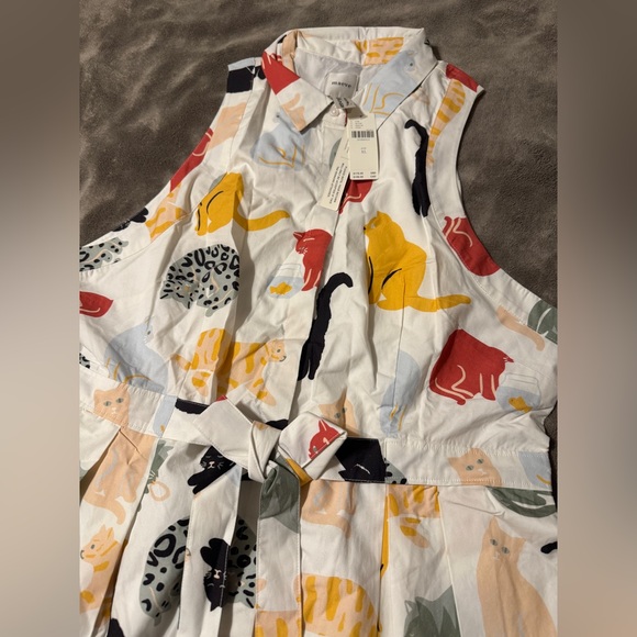 🐈 Anthropologie Fit & Flare Mini Shirt Dress Sz XL - Picture 5 of 7